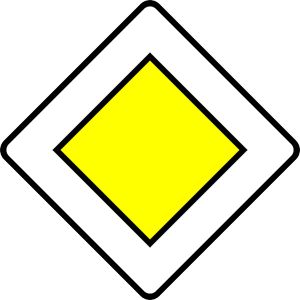priority road road sign