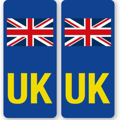 UK Number Plate Stickers